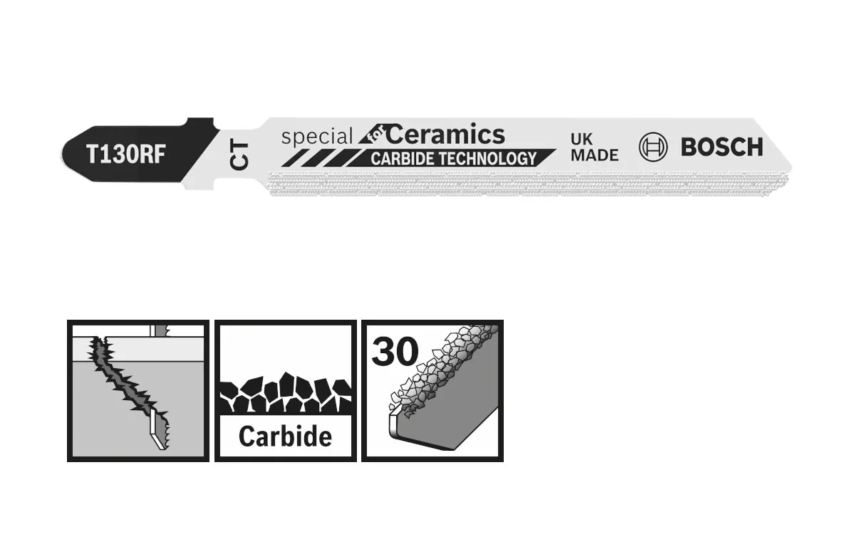 Lame de scie sauteuse BOSCH T 130 RIFF (lot de 3)